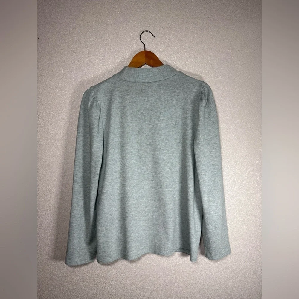 Madewell (Re)Sourced Plush Mock Neck Puff Sleeve Top XL A12